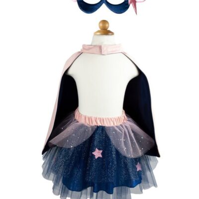Udklædning - Superhelte kostume - Rosa/blå - Str. 7-8 år.
