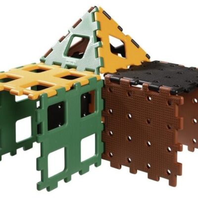 Polydron XL Naturfarver, 12 dele