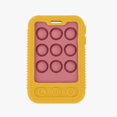 Nuby Phone Popper Bidelegetøj, Gul/Lyserød