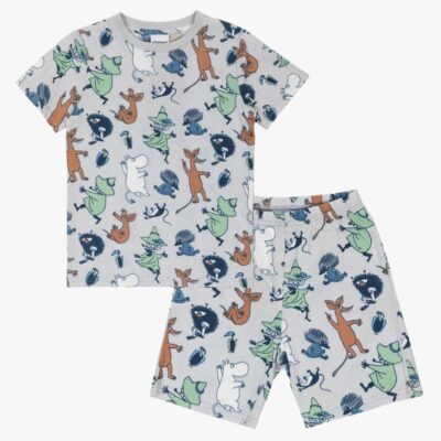 Moomin by Martinex Friends Pyjamas 2-delt, Grå, 110-116
