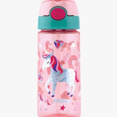 Nuby Soft Straw Push Drikkedunk Enhjørning 540 ml, Pink