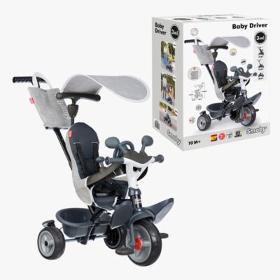 Smoby Baby Driver Trehjulet Cykel Plus, Grå