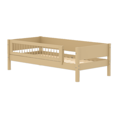 Flexa White Enkeltseng 90x200 cm m. Crossbar Sengehest - Sand