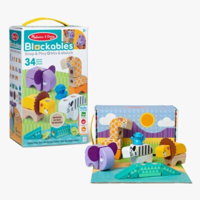 Melissa & Doug Blockables Byggesæt Safari 34 Dele
