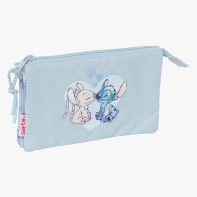 Disney Stitch Penalhus med 3 Rum, Blå