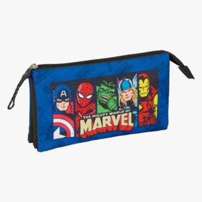 Marvel Avengers Penalhus med 3 Rum, Blå