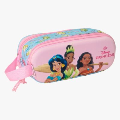 Disney Princess 3D Dobbelt Penalhus, Lyserød/blå