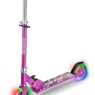 Løbehjul med LED-lys i hjulene - Pink
