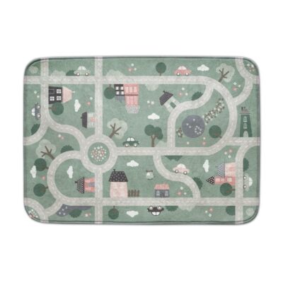 Ultra Soft Legetæppe - Huse og vejebaner - 1,5m x 1m - Achoka - Fra 1 år