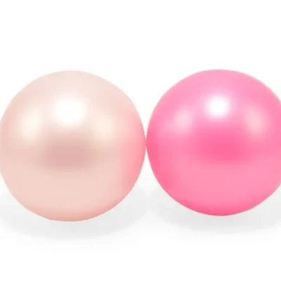 2 Plastikbolde i net (lyserød og pink)