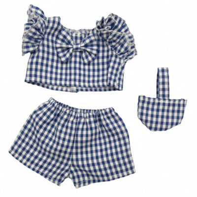 Legebyen - Dukketøj - 38-41 cm - Top, shorts og taske