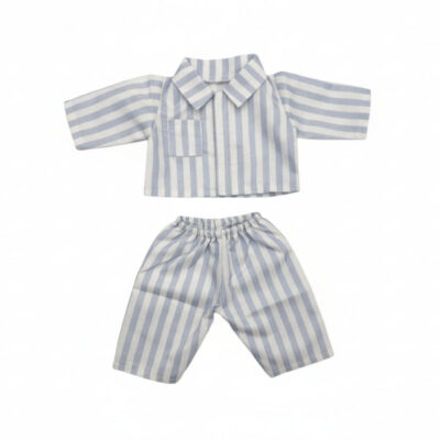 Legebyen - Dukketøj - 38-41 cm - pyjamas - lyseblå