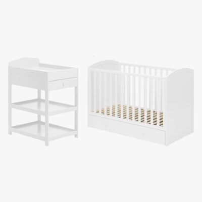 JLY Lux Tremmeseng 120x60 inkl. Puslebord, Hvid