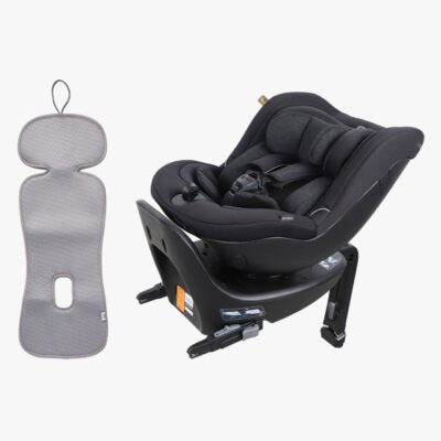 Beemoo Reverse i-Size Bagudvendt Autostol inkl. Ventilerende Hynde, Black Stone/Grey