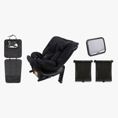 Beemoo Rotate i-Size Vendbar Autostol inkl. Tilbehør, Black Stone