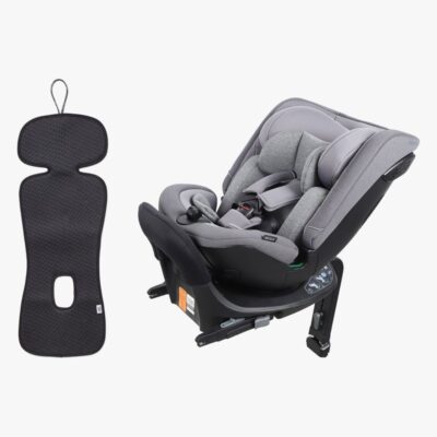 Beemoo Rotate i-Size Vendbar Autostol inkl. Ventilerende Hynde, Mineral Grey/Antracit