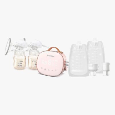 Beemoo CARE Duo Elektrisk Dobbelt Brystpumpe inkl. Modermælksposer 180 ml 30-pak