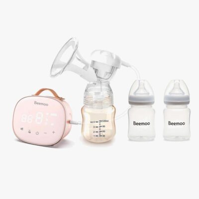 Beemoo CARE Single Elektrisk Brystpumpe inkl. Modermælksflaske 180 ml 2-pak