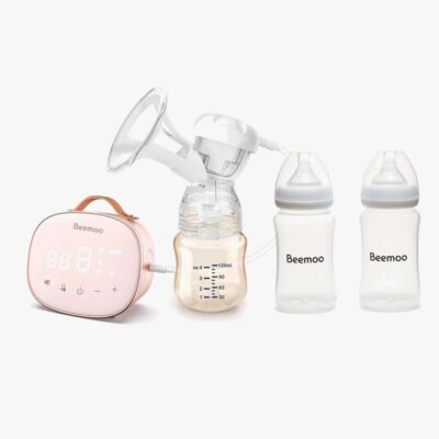 Beemoo CARE Single Elektrisk Brystpumpe inkl. Modermælksflaske 240 ml 2-pak