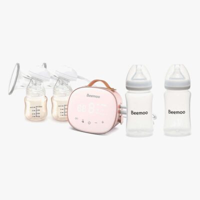 Beemoo CARE Duo Elektrisk Dobbelt Brystpumpe inkl. Modermælksflaske 240 ml 2-pak