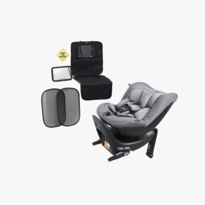 Beemoo Reverse i-Size Bagudvendt Autostol Inkl. Tilbehørspakke, Mineral Grey