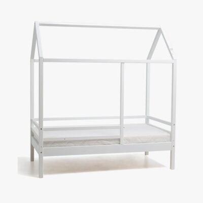 Minitude Nordic Jax Juniorseng med BabyMatex Madras Carpathia 70x140, Hvid, Børnesenge
