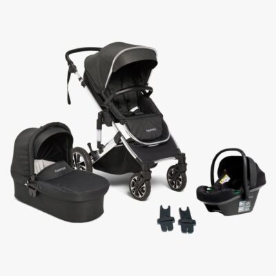 Beemoo Maxi 4 Duovogn inkl. Route i-Size Autostol Baby, Black Silver/Black Stone