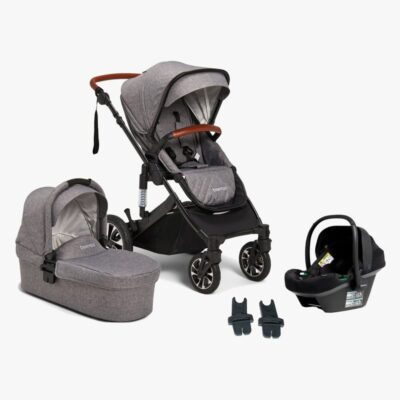 Beemoo Maxi 4 Duovogn inkl. Route i-Size Autostol Baby, Grey Black/Black Stone