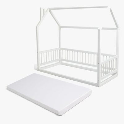 Minitude Nordic Mason Juniorseng med BabyMatex Carpathia Madras 70x160 cm, Børnesenge