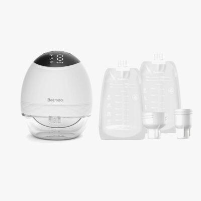 Beemoo CARE Wearable LED Elektrisk Brystpumpe Single inkl. Modermælksposer 30-pak