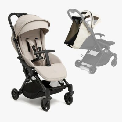 Beemoo Easy Fly Lux 4 Klapvogn inkl. Breezy Kaleche, Sand Beige/Off-White