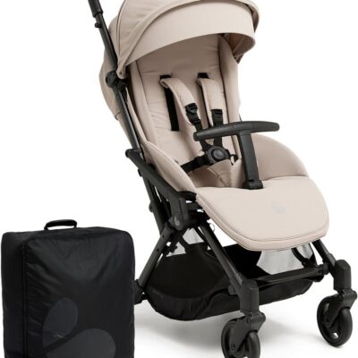 Beemoo Easy Fly Lux 4 Klapvogn inkl Padded Transporttaske, Sand Beige