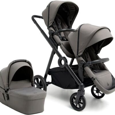 Beemoo Pro Multi 2 Søskendevogn inkl. Liggedel, Mocha Grey