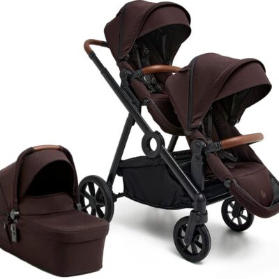 Beemoo Pro Multi 2 Søskendevogn inkl. Liggedel, Espresso Brown