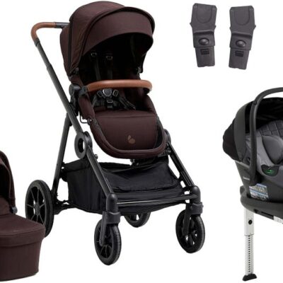 Beemoo Pro Multi 2 Duovogn inkl. Route i-Size Autostol Baby & Base, Espresso Brown/Mineral Grey