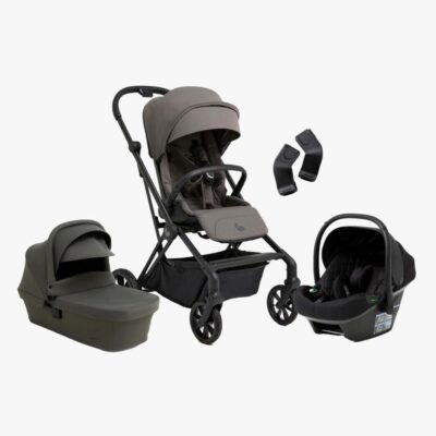 Beemoo Pro Twist Duovogn inkl. Beemoo Route Autostol Baby, Mocha Grey/Black Stone