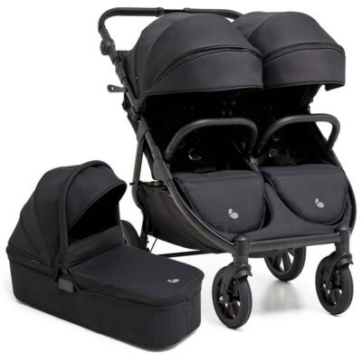 Beemoo BFF60 2 Søskendevogn inkl. Liggedel, Night Black