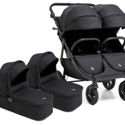 Beemoo BFF60 2 Søskendevogn inkl. Liggedele, Night Black