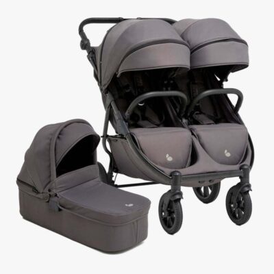Beemoo BFF60 2 Søskendevogn inkl. Liggedel, Fog Grey