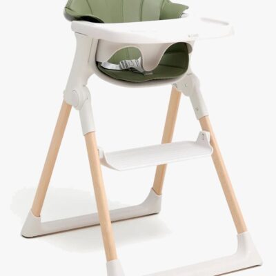 Beemoo CARE Harmony Højstol inkl. Hynde, White/Wood/Green