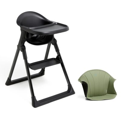 Beemoo CARE Harmony Højstol inkl. Hynde, All Black/Green