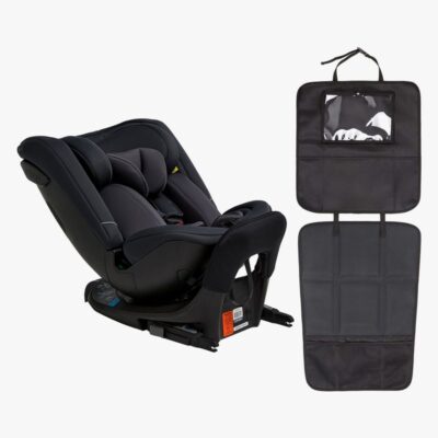 Beemoo Rotate i-Size Vendbar Autostol inkl. 3-i-1 Sædebeskytter, Anthracite