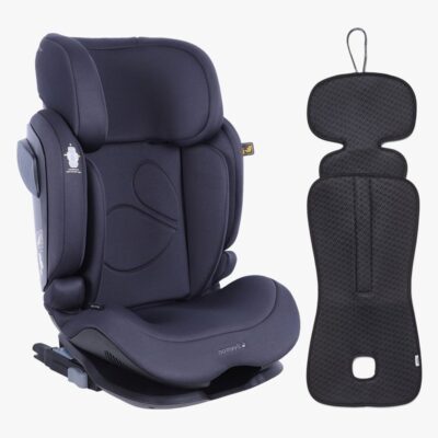 Beemoo Recline i-Size Autostol inkl. Ventilerende Hynde, Anthracite