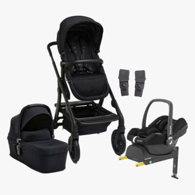 Beemoo Pro Max Duovogn & Maxi-Cosi CabrioFix i-Size Autostol Baby inkl. Base, Coffee Black