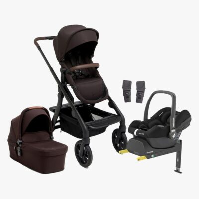 Beemoo Pro Max Duovogn & Maxi-Cosi CabrioFix i-Size Autostol Baby inkl. Base, Espresso Brown
