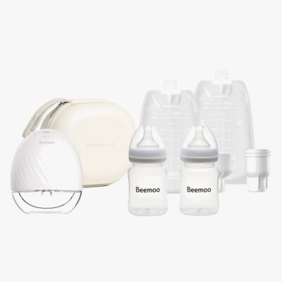Beemoo CARE Wearable Elektrisk Brystpumpe Single inkl. Modermælksposer Modermælksflaske &  Opbevaringstaske