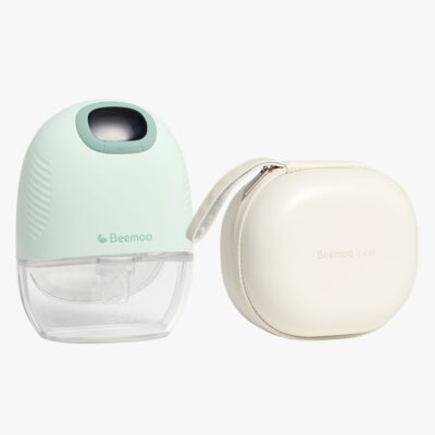 Beemoo CARE Wearable Slim Elektrisk Brystpumpe Single inkl. Opbevaringstaske, Soft Green/White