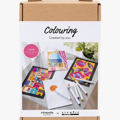 Creativ Company Malesæt Farvelægning Mal Efter Tal med Tusser, Pink