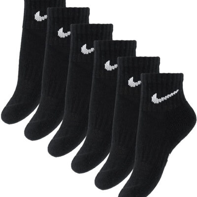 Nike Ankelstrømper - Cushioned - Dri-Fit - 6-pak - Sort