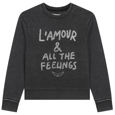 Zadig & Voltaire Sweatshirt - Sort/Sølv m. Tekst
